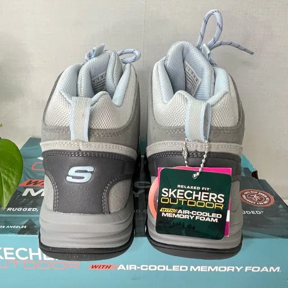 SKECHERS Trego Women's Memory Foam Waterproof‎ Hiking Boot, Gray,  9M