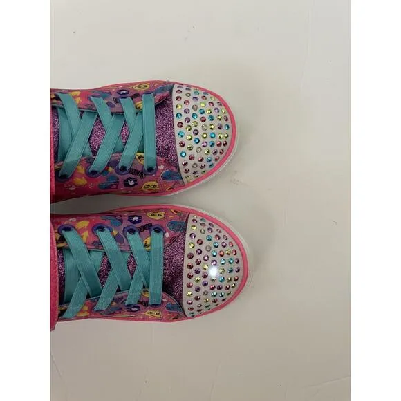 Skechers Twinkle Toes Emoji Twinkle Breeze Cutie Light Up Sneakers Shoes Size 3