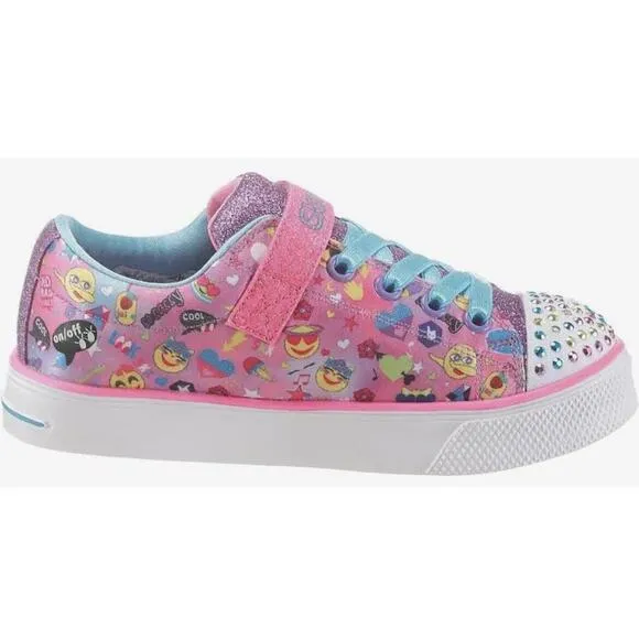 Skechers Twinkle Toes Emoji Twinkle Breeze Cutie Light Up Sneakers Shoes Size 3