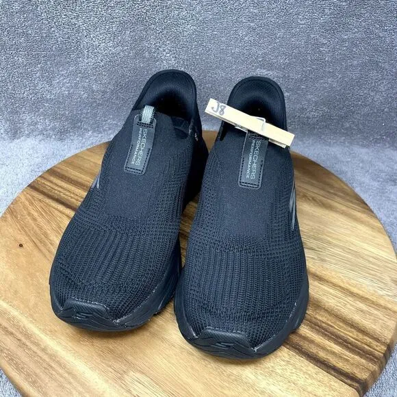 Skechers Slip-Ins Shoes Men's Size 7.5 Black Max Cushioning Hands Free Walking