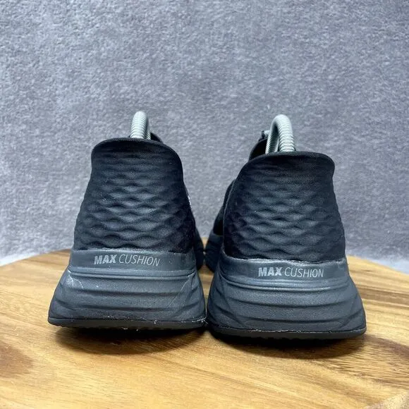 Skechers Slip-Ins Shoes Men's Size 7.5 Black Max Cushioning Hands Free Walking