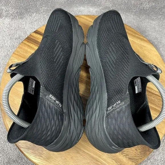 Skechers Slip-Ins Shoes Men's Size 7.5 Black Max Cushioning Hands Free Walking