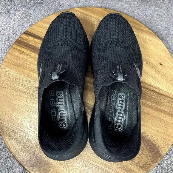 Skechers Slip-Ins Shoes Men's Size 7.5 Black Max Cushioning Hands Free Walking