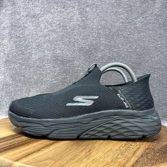 Skechers Slip-Ins Shoes Men's Size 7.5 Black Max Cushioning Hands Free Walking