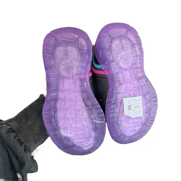 Sketchers Toddler Girls S Lights Illumi-Brights Light-Up Winter Snow Boots Sz 6