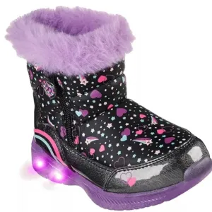 Sketchers Toddler Girls S Lights Illumi-Brights Light-Up Winter Snow Boots Sz 6