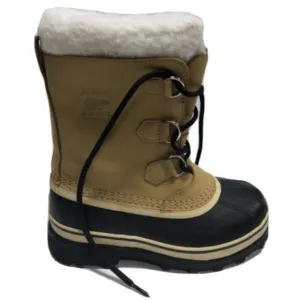 Sorel Caribou Youth Winter Snow Boots Brown Size 4 M Big Kid