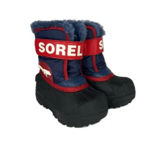 Sorel Commander Winter Snow Boots Fuzzy Lined Blue Toddler Boys Size 6
