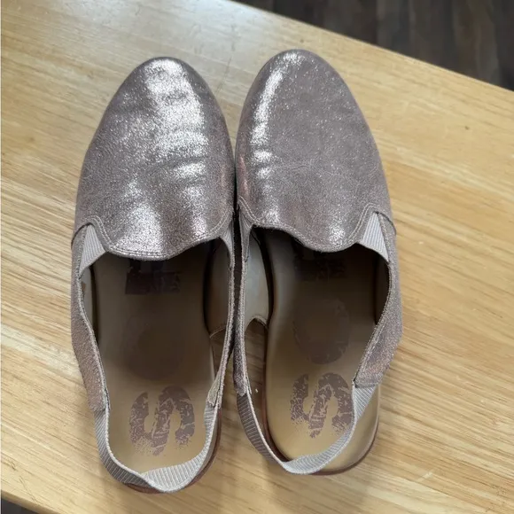Sorel Ella Slingback Mules Sandals RosePink Shimmer Women's 8