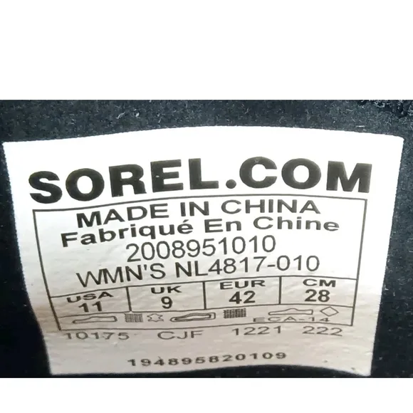 Sorel Explorer Defy Low Sneakers Women Size 11 Shoes Black ~White