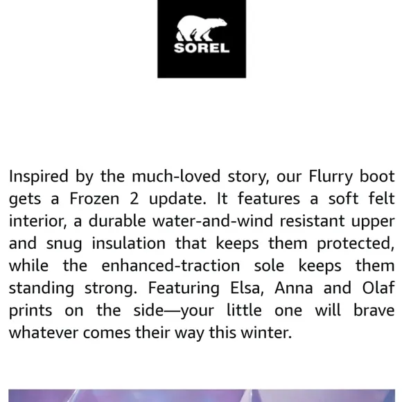 Sorel Girls Disney Frozen Elsa winter boots 4