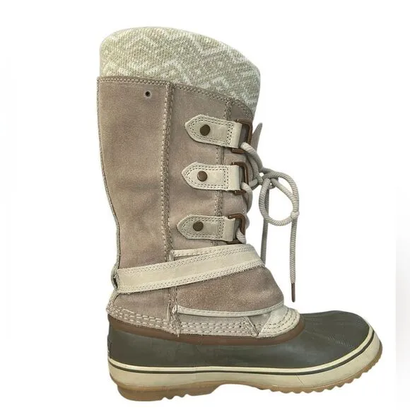 Sorel Joan Of Arctic Boots Women’s Size 8.5 Oxford beige brown Waterproof Snow