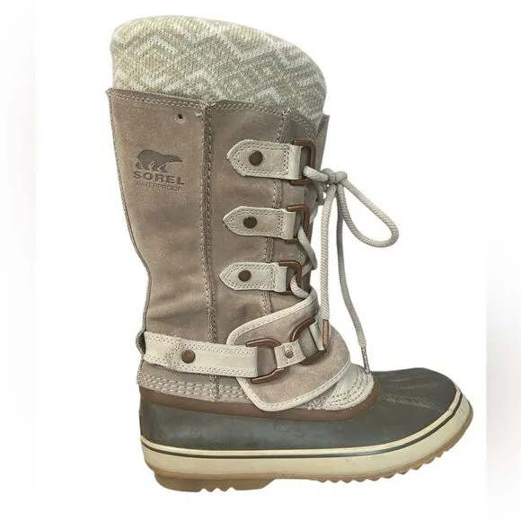 Sorel Joan Of Arctic Boots Women’s Size 8.5 Oxford beige brown Waterproof Snow