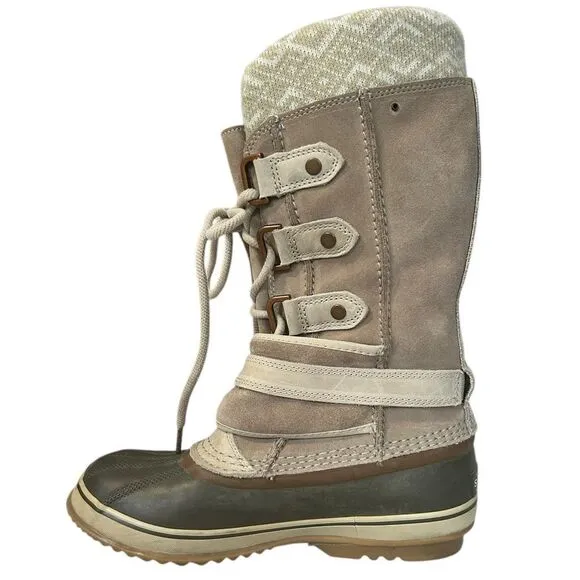 Sorel Joan Of Arctic Boots Women’s Size 8.5 Oxford beige brown Waterproof Snow