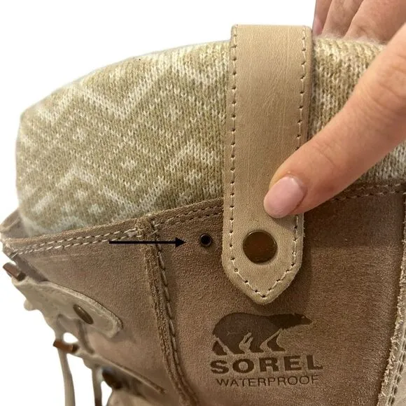 Sorel Joan Of Arctic Boots Women’s Size 8.5 Oxford beige brown Waterproof Snow