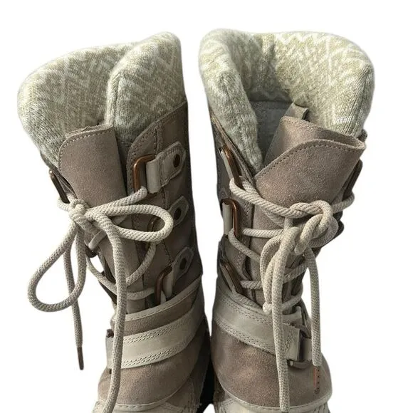 Sorel Joan Of Arctic Boots Women’s Size 8.5 Oxford beige brown Waterproof Snow