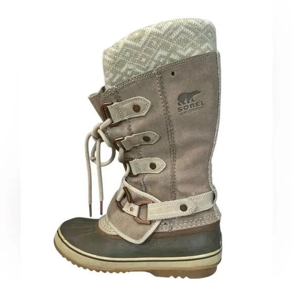 Sorel Joan Of Arctic Boots Women’s Size 8.5 Oxford beige brown Waterproof Snow