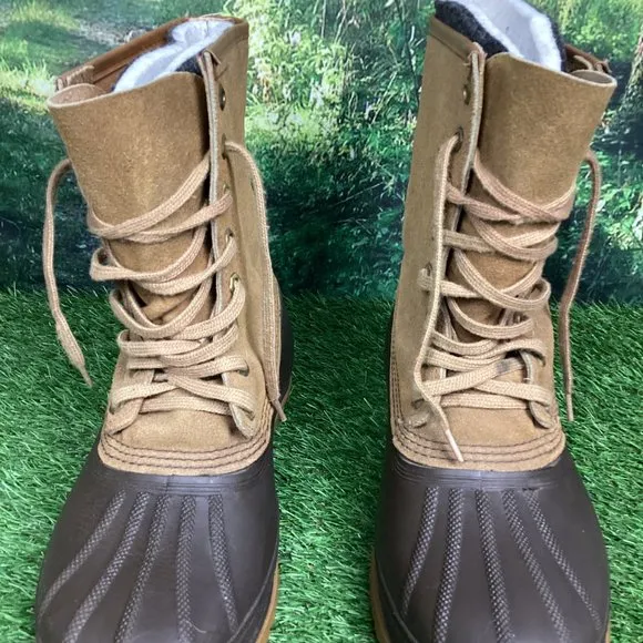 Sorel Leather Ice Pac Winter Snow Duck Lace Up Boots 9