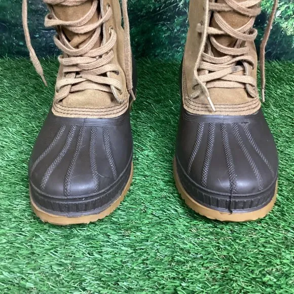 Sorel Leather Ice Pac Winter Snow Duck Lace Up Boots 9