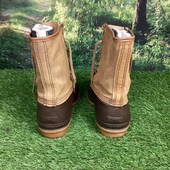Sorel Leather Ice Pac Winter Snow Duck Lace Up Boots 9