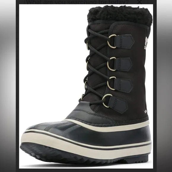 Sorel Men’s 1964 Nylon WP Boot Black 10 NWT