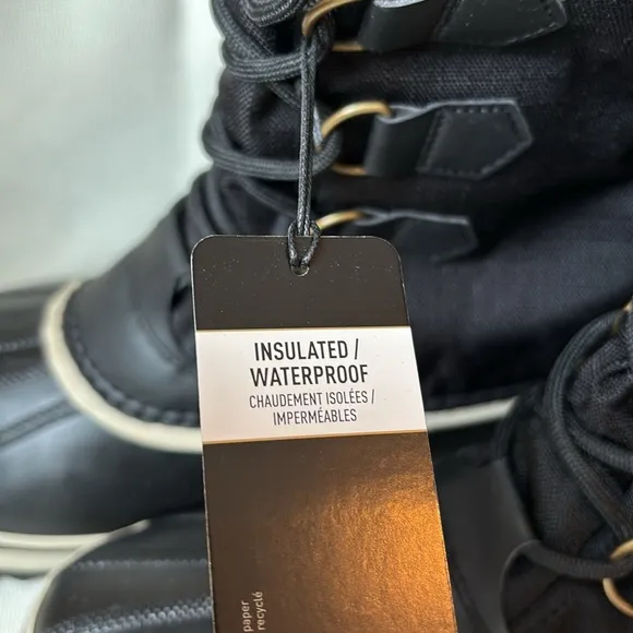 Sorel Men’s 1964 Nylon WP Boot Black 10 NWT