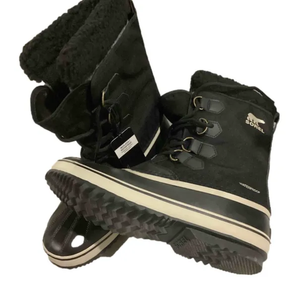 Sorel Men’s 1964 Nylon WP Boot Black 10 NWT