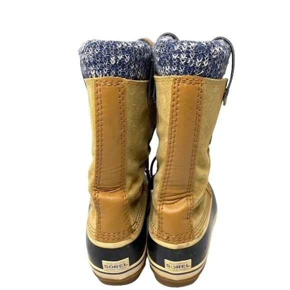 Sorel Snow Winter Boots Waterproof Knit Lined SZ 6