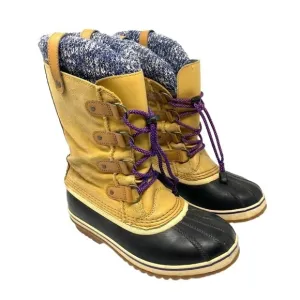 Sorel Snow Winter Boots Waterproof Knit Lined SZ 6
