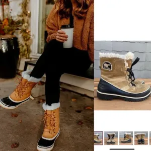Sorel Tivoli II Womens Winter Snow Boots Size 6 Suede Waterproof NL2089-373