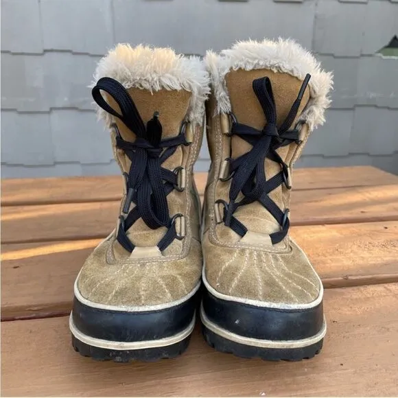 Sorel Tivoli II Womens Winter Snow Boots Size 6 Suede Waterproof NL2089-373