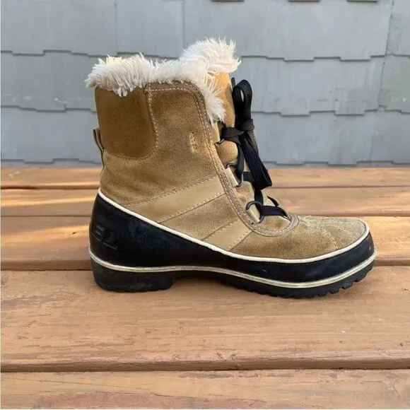 Sorel Tivoli II Womens Winter Snow Boots Size 6 Suede Waterproof NL2089-373