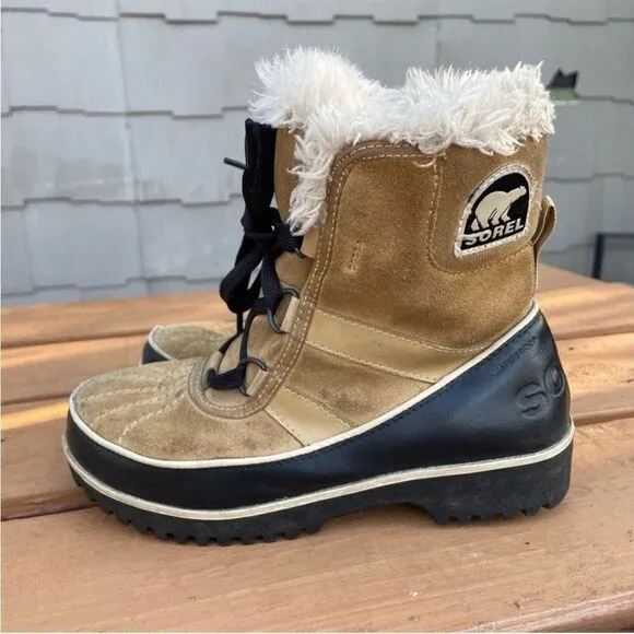 Sorel Tivoli II Womens Winter Snow Boots Size 6 Suede Waterproof NL2089-373