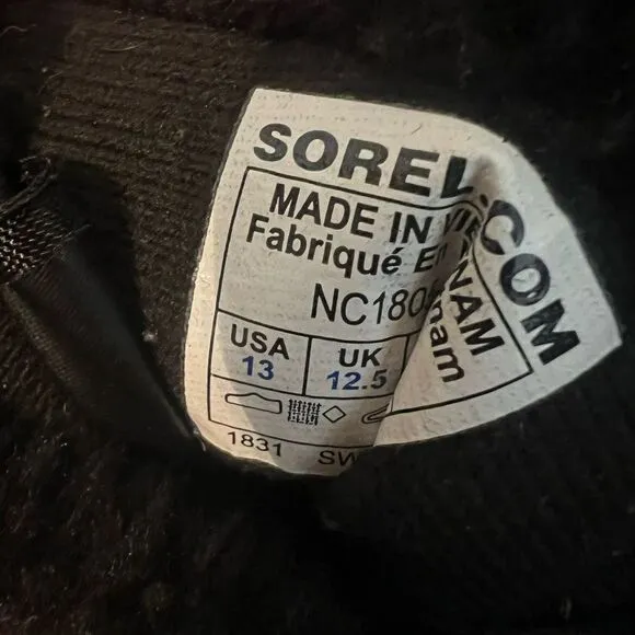 Sorel Toddler Commander Snow Boots in black size 13 unisex