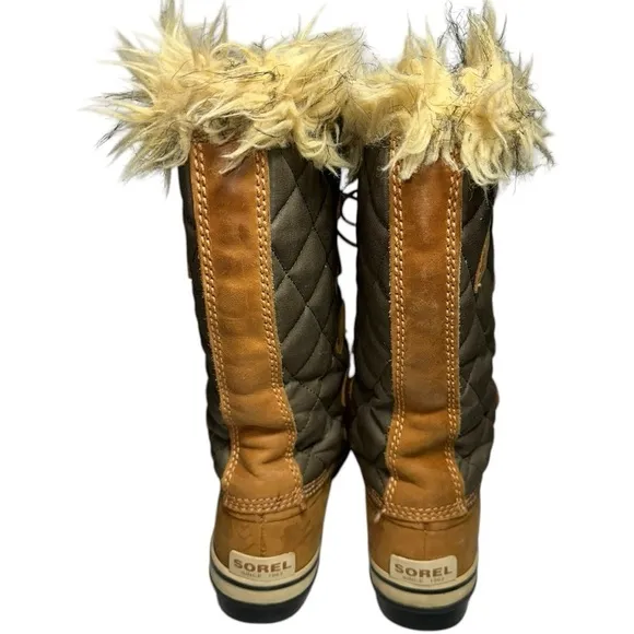 Sorel Tofino Women’s Size 8 Camel Olive Green Tofino Lace Up Boots NL1780-316