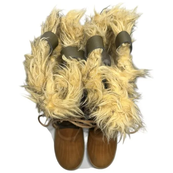 Sorel Tofino Women’s Size 8 Camel Olive Green Tofino Lace Up Boots NL1780-316