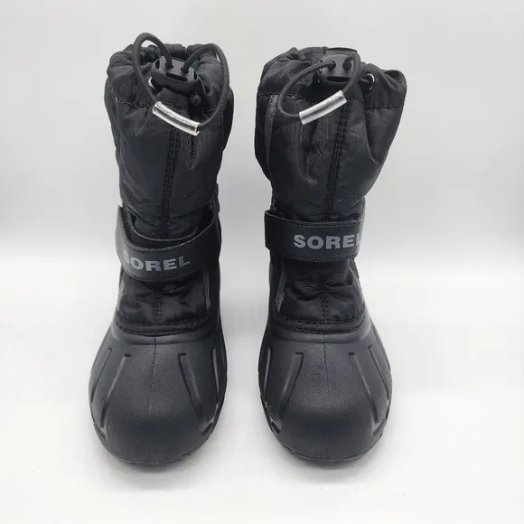 Sorel‎ Unisex-Child Flurry Winter Snow Black Boots Size 13 NEW