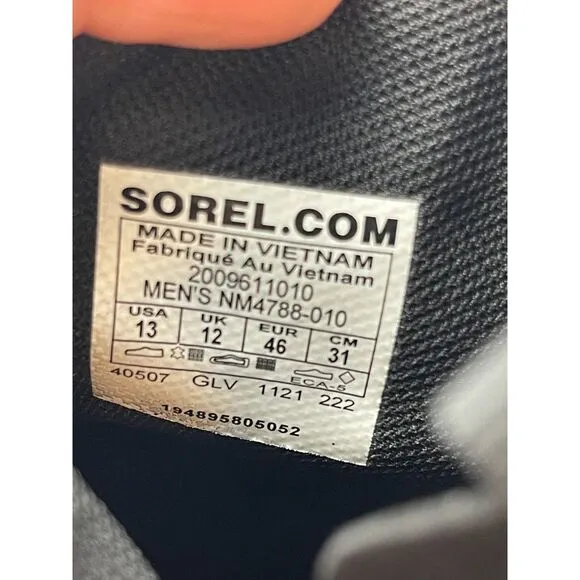 Sorel Waterproof Ankle Boots – Men’s Size 13