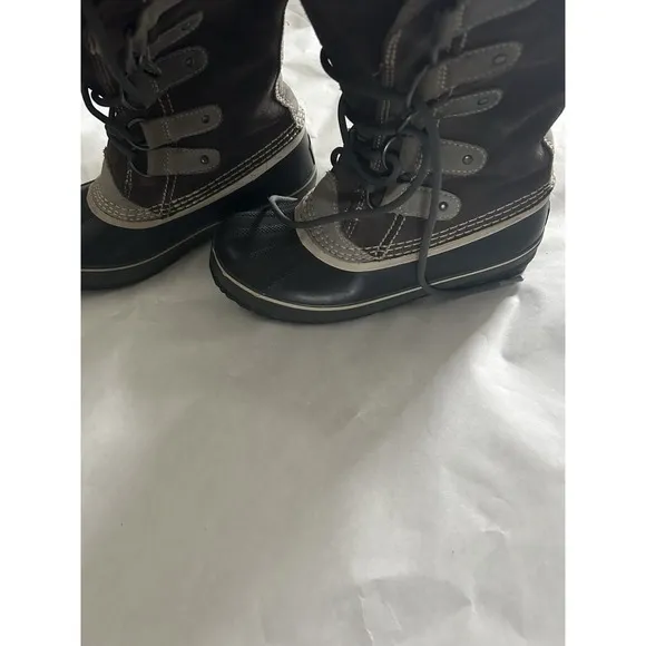 Sorel Womens 6-6.5 Ski Snowboard Joan of Arctic Fur Waterproof Snow Blue Boots