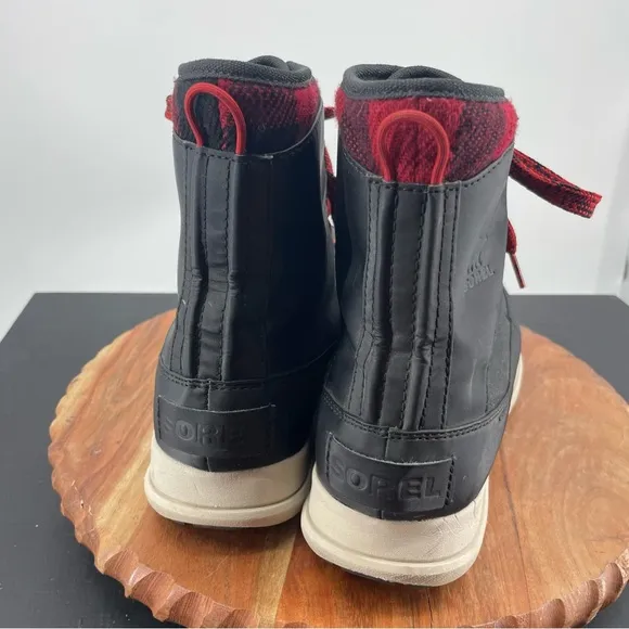 SOREL Womens Explorer 1964 Black Snow Boots Size 12 NL3494-010