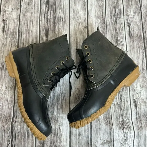 Sorel Women's Short Duck Boots Waterproof Grey Gray Black Tan 6 Canada Snow Rain