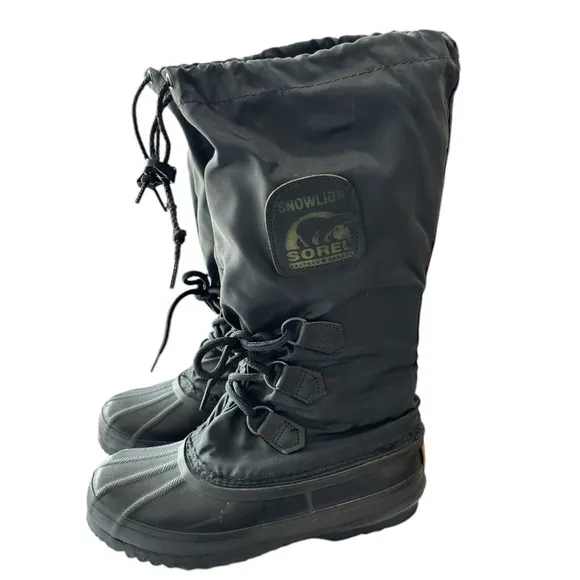 SOREL Womens Snow Lion Boots Sorel CANADA Snowmobile Snow Boots Arctic Size 6
