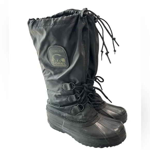 SOREL Womens Snow Lion Boots Sorel CANADA Snowmobile Snow Boots Arctic Size 6