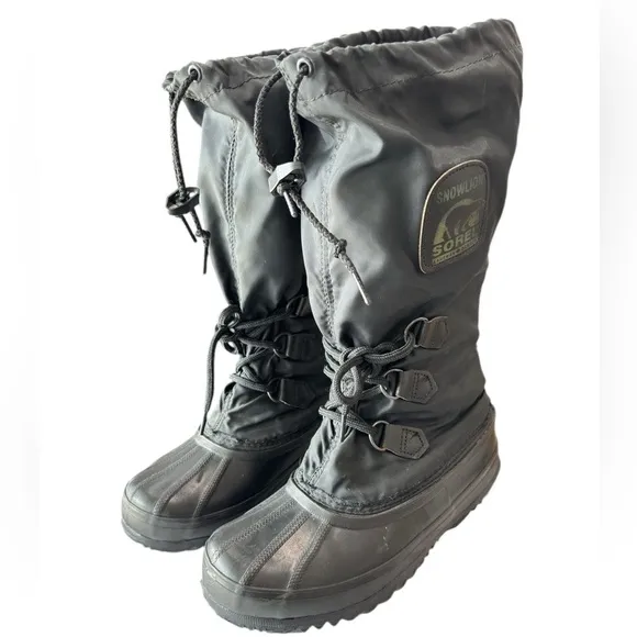 SOREL Womens Snow Lion Boots Sorel CANADA Snowmobile Snow Boots Arctic Size 6