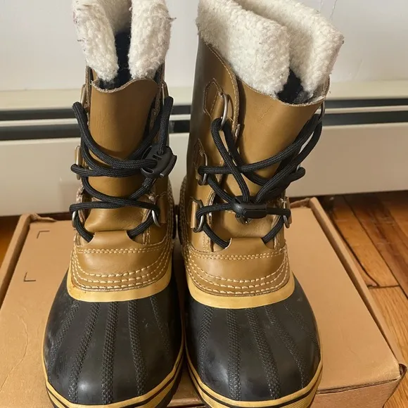 Sorel Yoot Pac Youth Size 3 Tan Brown Winter Snow Waterproof Boots