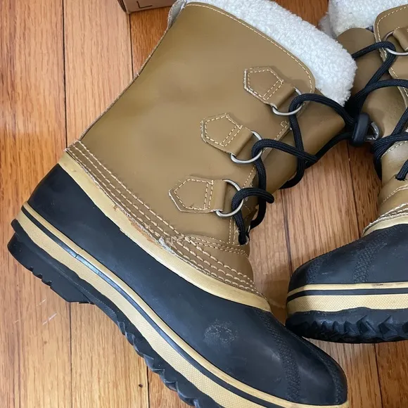 Sorel Yoot Pac Youth Size 3 Tan Brown Winter Snow Waterproof Boots