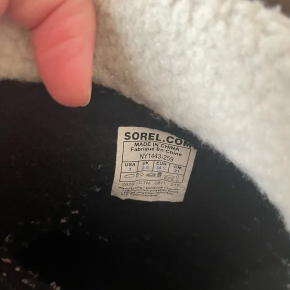 Sorel Yoot Pac Youth Size 3 Tan Brown Winter Snow Waterproof Boots