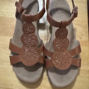 SOUL Naturalizer Brown Sandals with T-Strap Design