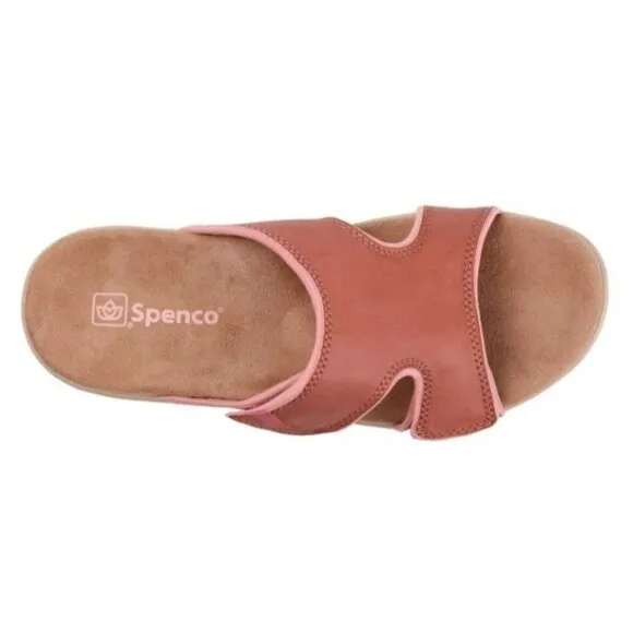Spence Orthotic Coral Cloud Leather Hook Loop Comfort Sandals Size 7