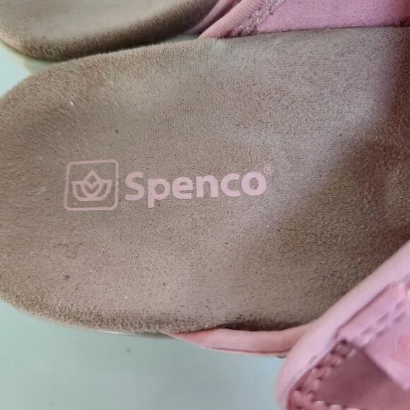 Spence Orthotic Coral Cloud Leather Hook Loop Comfort Sandals Size 7